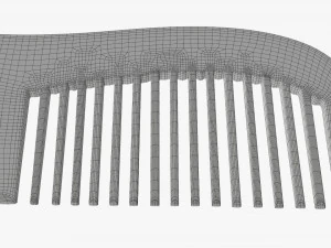 Hair comb plastic type 4 3D Model