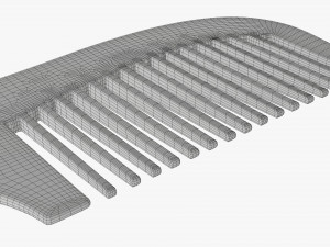Hair comb plastic type 4 3D 모델