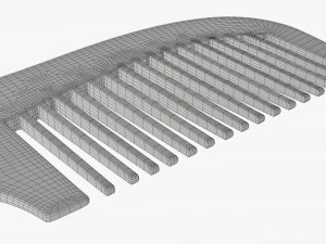 Hair comb plastic type 4 3D Model
