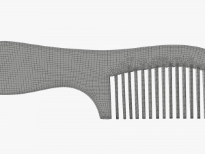Hair comb plastic type 4 3D 모델