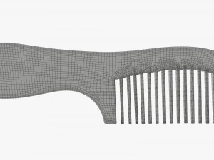 Hair comb plastic type 4 3D Model