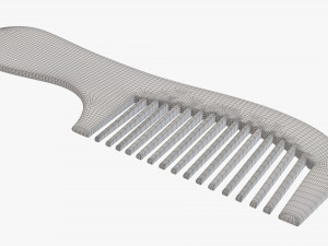 Hair comb wooden type 4 Modelo 3D