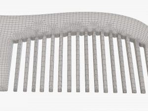 Hair comb wooden type 4 Modelo 3D