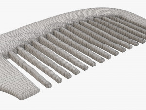 Hair comb wooden type 4 Modelo 3D
