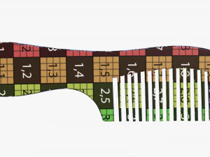 Hair comb wooden type 4 3D Model