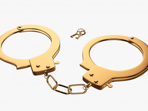 Handcuffs gold 3D Модель