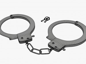 Handcuffs gold Modello 3D