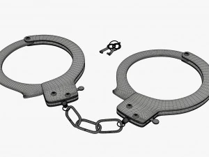 Handcuffs gold 3D Model