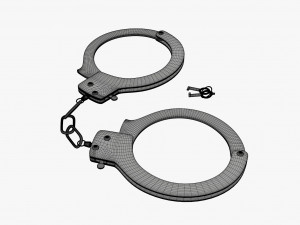 Handcuffs gold Modello 3D