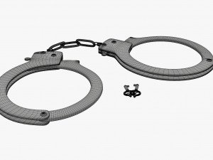Handcuffs gold Modello 3D