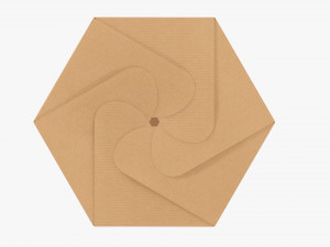 Hexagonal tube retail cardboard box 01 Modelo 3D
