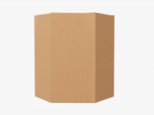 Hexagonal tube retail cardboard box 01 Modelo 3D