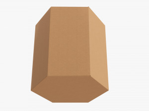 Hexagonal tube retail cardboard box 01 Modelo 3D