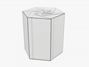 Hexagonal tube retail cardboard box 01 Modelo 3D