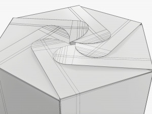 Hexagonal tube retail cardboard box 01 Modelo 3D