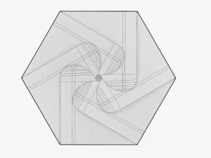 Hexagonal tube retail cardboard box 01 Modelo 3D