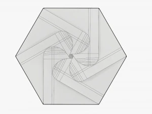 Hexagonal tube retail cardboard box 01 3D Model