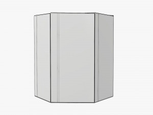 Hexagonal tube retail cardboard box 01 Modelo 3D