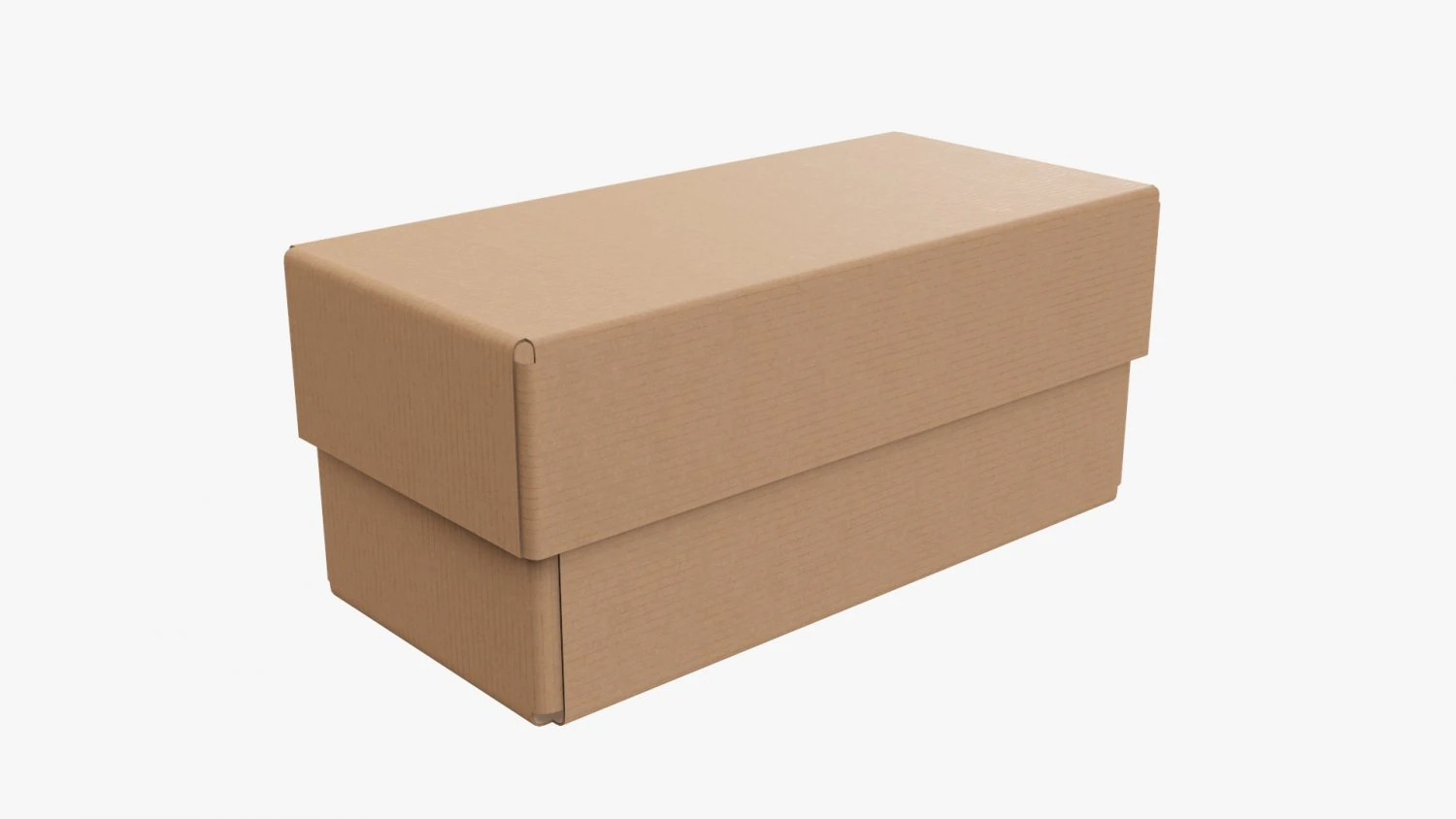 Lid and try cardboard box 01 3D Model .c4d .max .obj .3ds .fbx .stl .blend 