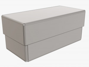 Lid and try cardboard box 01 3D Model