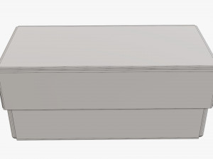 Lid and try cardboard box 01 3D Model