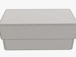 Lid and try cardboard box 01 3D Model