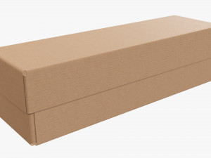 Lid and try cardboard box 02 Modelo 3D