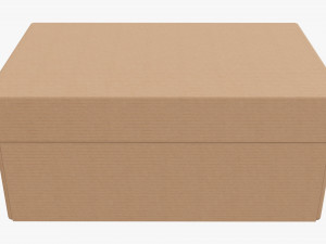 Lid and try cardboard box 04 3D Model
