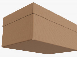 Lid and try cardboard box 04 3D Model