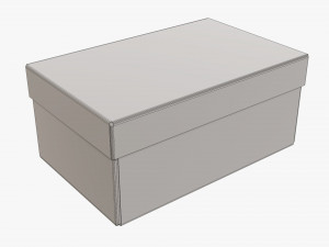 Lid and try cardboard box 04 3D Model