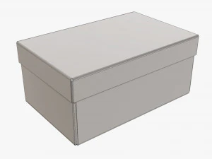 Lid and try cardboard box 04 3D Model