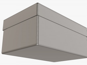 Lid and try cardboard box 04 3D Model