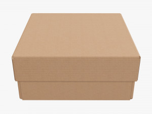 Lid and try cardboard box 05 Model 3D