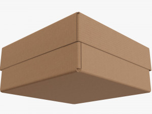 Lid and try cardboard box 05 Model 3D