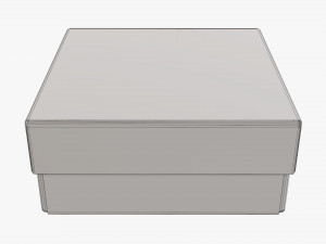 Lid and try cardboard box 05 Model 3D
