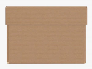 Deksel en probeer kartonnen doos 06 3D Model