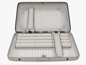 Metal cigarette case box 01 open Modello 3D