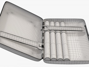 Metal cigarette case box 01 open Modello 3D