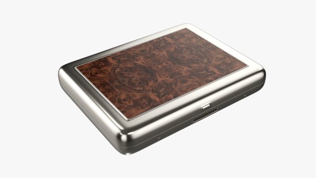 Metal cigarette case box 03 closed Modelo 3D .c4d .max .obj .3ds .fbx .stl .blend 