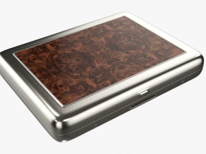 Metal cigarette case box 03 closed 3D Model