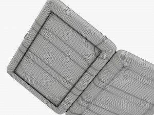 Metal cigarette case box 03 open 3D Model