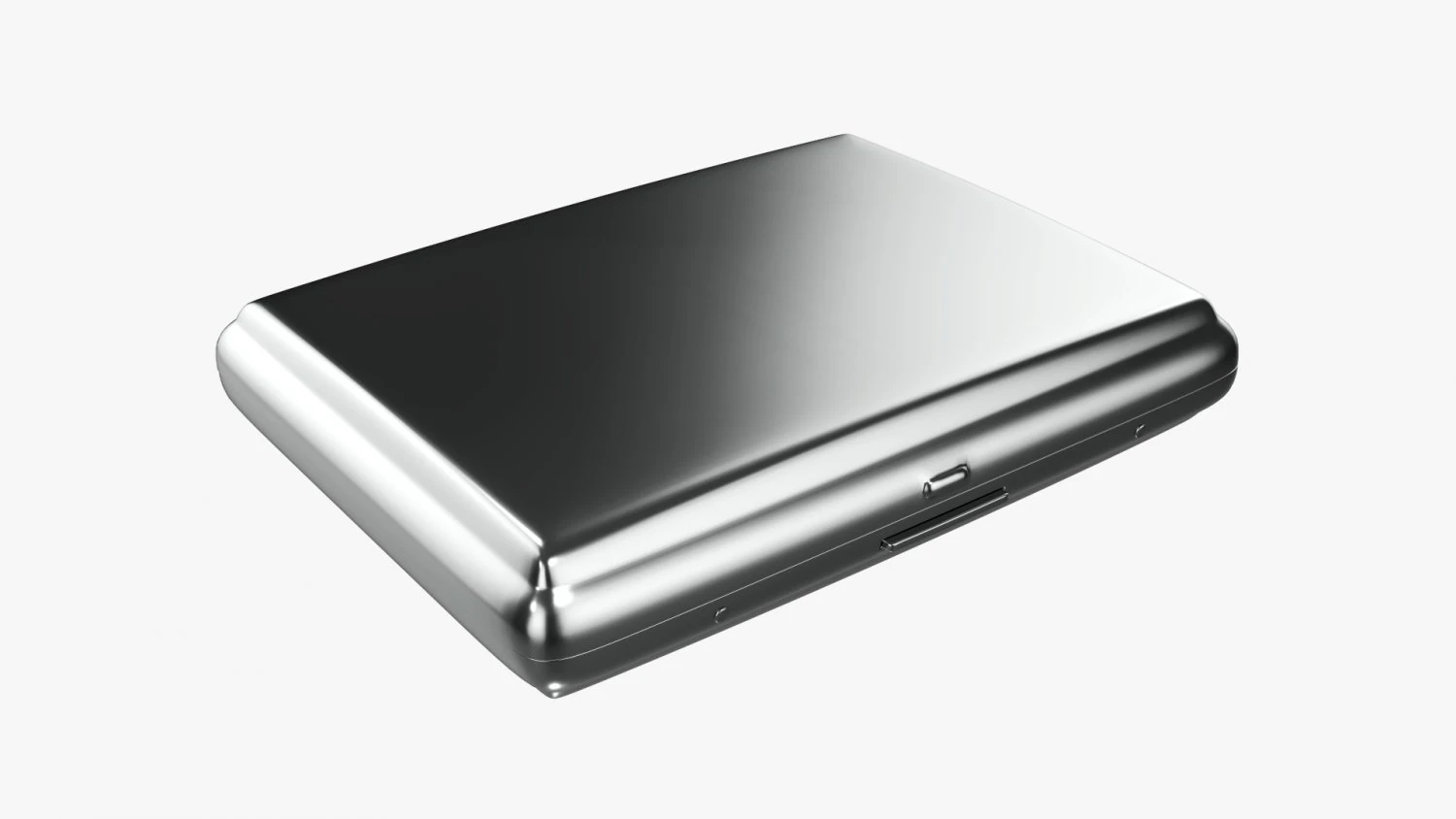 Metal cigarette case box 04 closed 3D Model .c4d .max .obj .3ds .fbx .stl .blend 