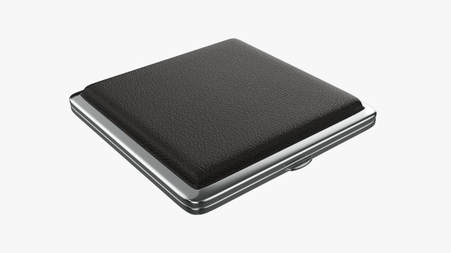 Metal cigarette case box 05 closed 3D Model .c4d .max .obj .3ds .fbx .stl .blend 