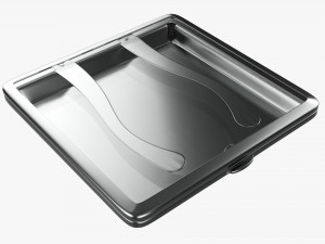 Metal cigarette case box 05 closed 3D Model