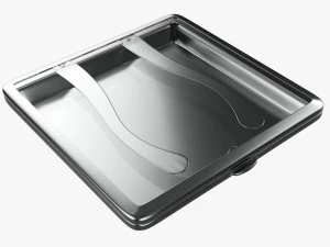 Metal cigarette case box 05 closed 3D Model