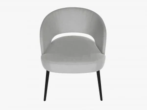 Modern chair upholstered 01 3D Model