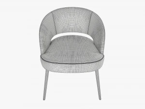 Modern chair upholstered 01 3D Model