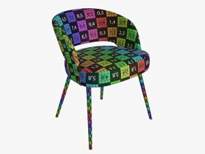 Modern chair upholstered 01 3D-Modell