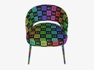 Modern chair upholstered 01 3D-Modell