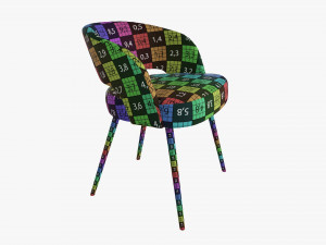 Modern chair upholstered 01 3D-Modell